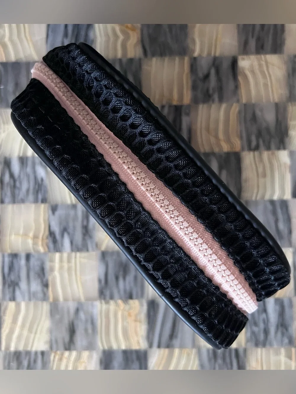 Fenty Beauty Black Mesh Makeup Bag Cosmetics Pouch & Fenty Glow Lip Gloss Bomb